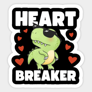 KIDS VALENTINES HEART BREAKER T-REX (HEARTS VERSION) Sticker